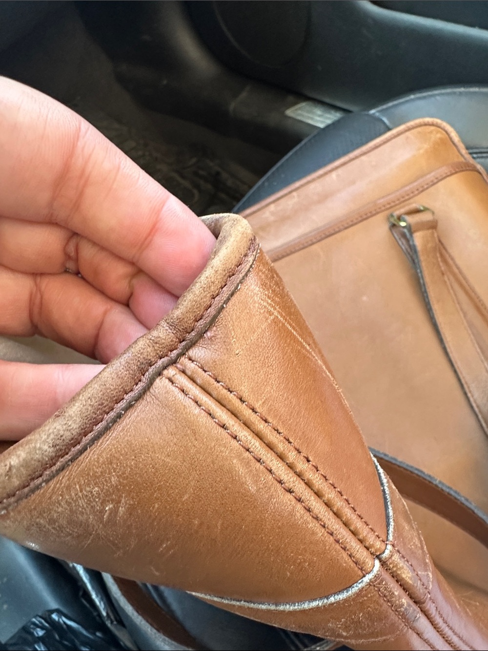 Coach Classic Brown Leather Tote Bag - Picture 6 of 8